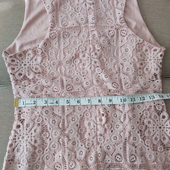 Jack by BB Dakota sheath dress pink lace sleeveless mauve rose cottagecore - Picture 16 of 16